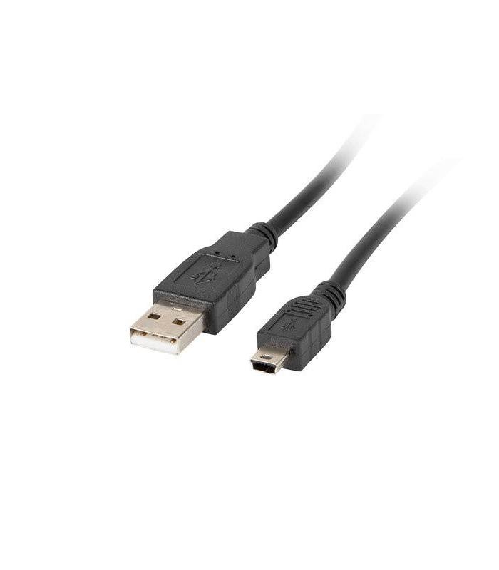 CABLE USB LANBERG 2.0 MACHO/MINI USB MACHO FERRITA 1.8M NEGRO