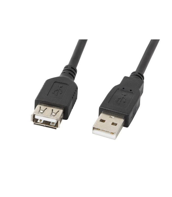 CABLE ALARGADOR LANBERG USB 2.0 MACHO HEMBRA 0.7M NEGRO