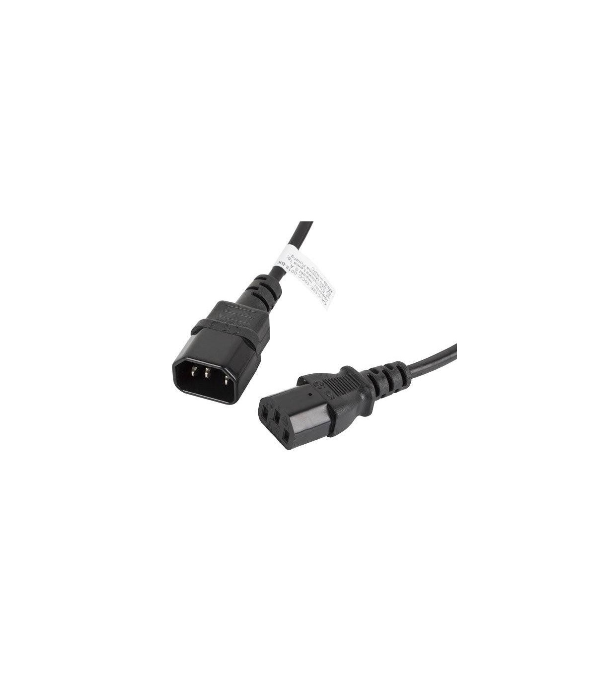 CABLE ALARGADOR LANBERG ALIMENTACION CPU IEC320 C13 H/IEC320 C14 M 1.8M