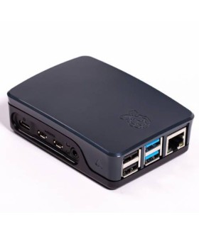 CAJA PARA RASPBERRY OFICIAL PI 4,  NEGRO/GRIS RASPBERRY