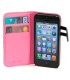 FUNDA WAZZABEE PARA IPHONE 5 POLIPIEL, MARCO INTERIOR PLASTICO, CIERRE MAGNETICO, ROSA (WB-M30WP-PK)