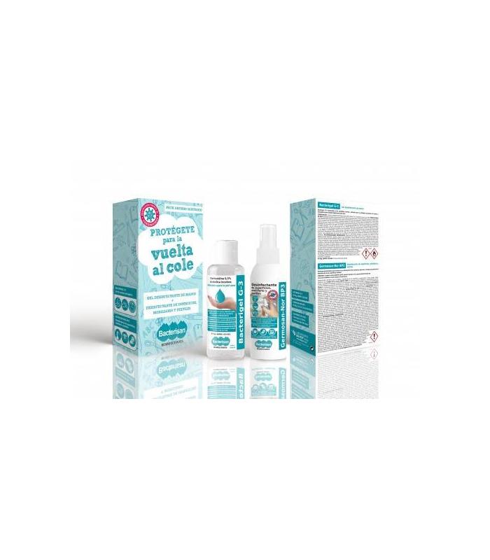 PACK BACTERISAN GEL DESINFECTANTE 60ML + LIMPIADOR DE SUPERFICIES 60 ML BACTERISAN PACK