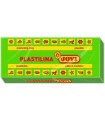 CAJA 15 PASTILLAS PLASTILINA 150 G - VERDE CLARO JOVI 7110