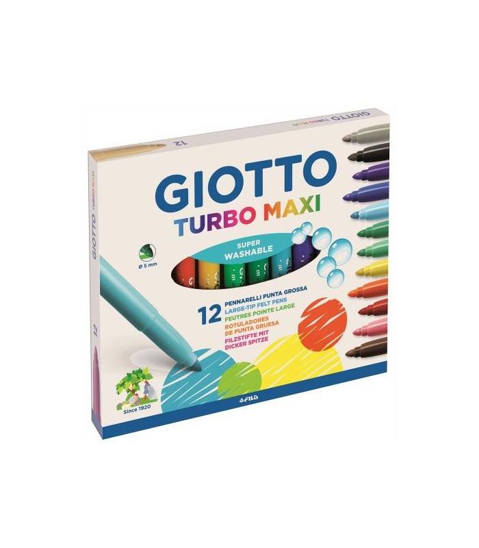 ESTUCHE 12 ROTULADORES TURBO MAXI GIOTTO F454000