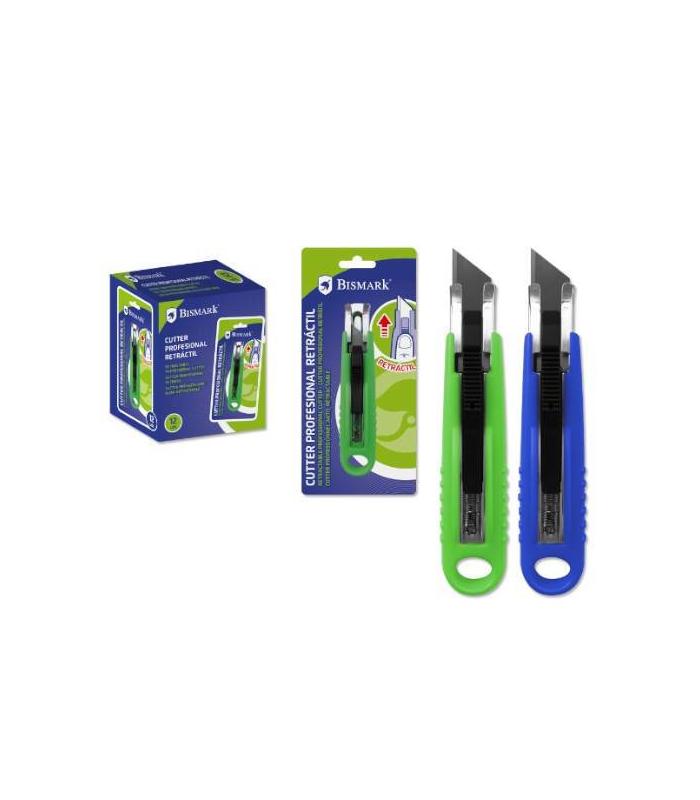 CUTTER PROFESIONAL CON HOJA RETRACTIL AUTOMATICA BISMARK 326994