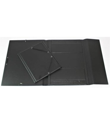 CARPETA FORMATO FOLIO GOMAS Y SOPALAS PVC NEGRA IBERPLAS 343CS00