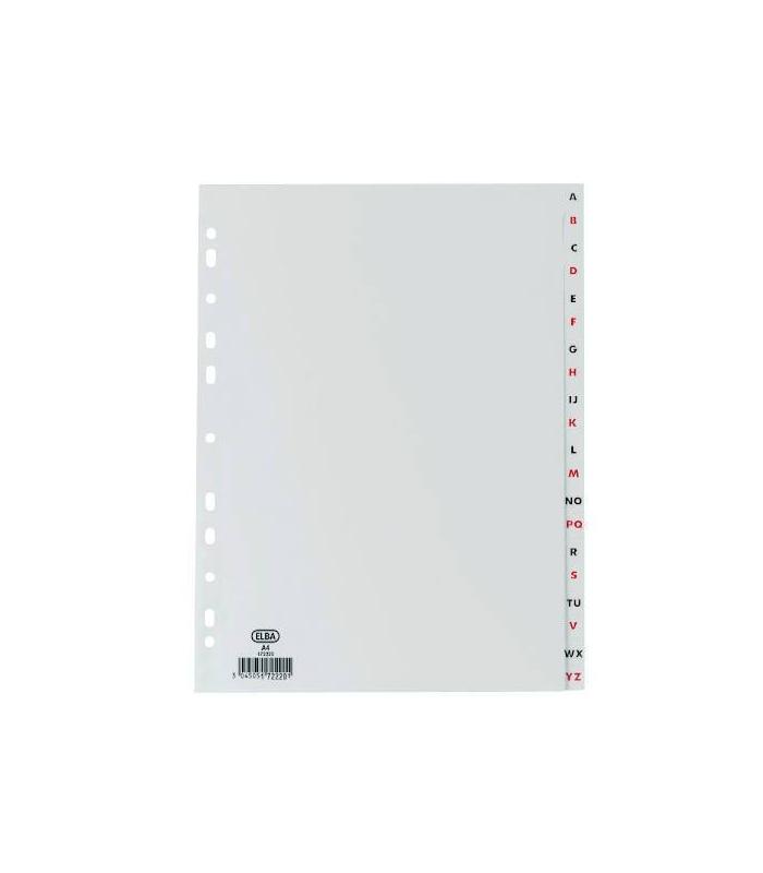 NDICES ALFABTICOS PLSTICO FOLIO A-Z 20 POSICIONES COLOR GRIS ELBA 100210404
