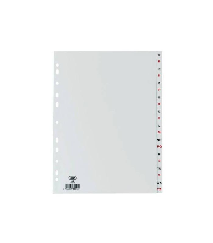 NDICES ALFABTICOS PLSTICO A4 A-Z 20 POSICIONES COLOR GRIS ELBA 100204725