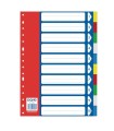 SEPARADORES POLIPROPILENO 10 POSICIONES 5 COLORES A4 225X300 DOHE 90458