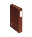 CAJAS DE PROYECTOS CARTN FORRADO LOMO DE 5 CM CUERO CON ETIQUETA 245X350X50 DOHE 09572