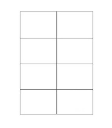 CAJA 100 HOJAS ETIQUETAS BLANCAS SIN MRGENES-LSER/INYECCIN DE TINTA/FOTOCOPIADORAS-105X74 MM MEGASTAR LP4MS-10574