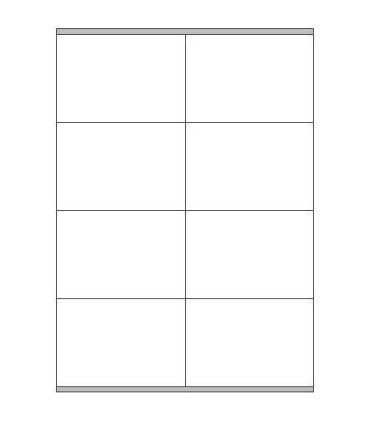 CAJA 100 HOJAS ETIQUETAS BLANCAS CON MRGENES-LSER/INYECCIN DE TINTA/FOTOCOPIADORAS-105X72 MM MEGASTAR LP4MS-10572