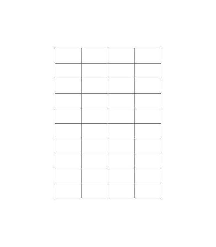 CAJA 100 HOJAS ETIQUETAS BLANCAS SIN MRGENES-LSER/INYECCIN DE TINTA/FOTOCOPIADORAS-52X30 MM MEGASTAR LP4MS-5230