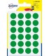 PAQUETE 7 HOJAS ETIQUETAS REDONDAS GOMETS VERDES 15MM DIAMETRO AVERY PSA15V