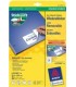 PAQUETE 25 HOJAS ETIQUETAS DESPEGABLES ECOLGICAS, CERTIFICADAS FSC-IMPRESORAS LSER-63,5X29,6 MM AVERY L4737REV-25