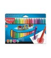 CAJA DE 24 CERAS PLASTICLEAN COLOR'PEPS COLORES SURTIDOS MAPED 862013