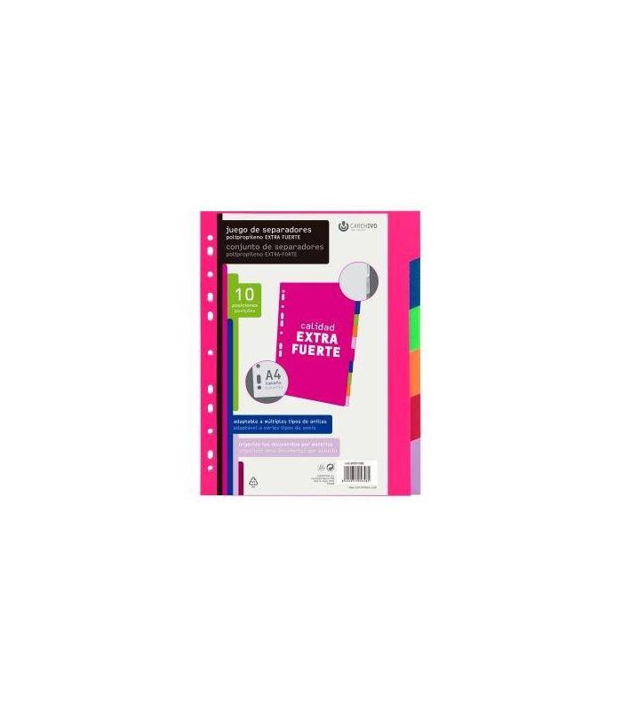 JUEGO SEPARADORES POLIPROPILENO EXTRA FUERTE 10 POSICIONES CARCHIVO 49051099