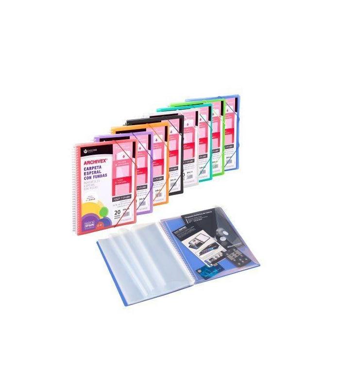 CARPETA ARCHIVEX-STAR ESPIRAL CANGURO 40 FUNDAS COLOR ROJO CARCHIVO 53034053