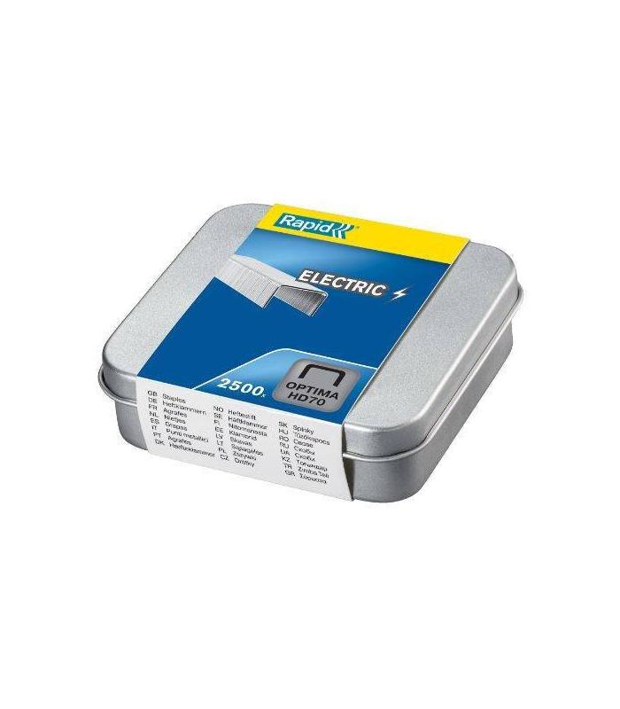 CAJA DE 2.500 GRAPAS OPTIMA HD70 GALVANIZADA PARA GRAPADORAS ELECTRICAS REXEL 5001375