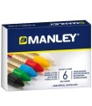 ESTUCHE DE 6 UNIDADES CERAS BLANDAS COLORES SURTIDOS MANLEY MNC00022