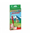 ESTUCHE CARTON 12 UNIDADES LAPICES HEXAGONALES ALTA CALIDAD 3MM. COLORES SURTIDOS ALPINO AL010654