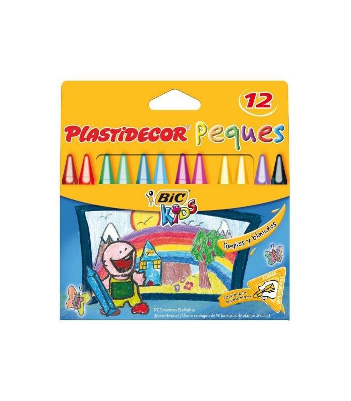 ESTUCHE 12 CERAS ESPECIALES PARA PEQUES PLASTIDECOR FORMA TRIANGULAR PLASTIDECOR 8757741