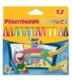 ESTUCHE 12 CERAS ESPECIALES PARA PEQUES PLASTIDECOR FORMA TRIANGULAR PLASTIDECOR 8757741