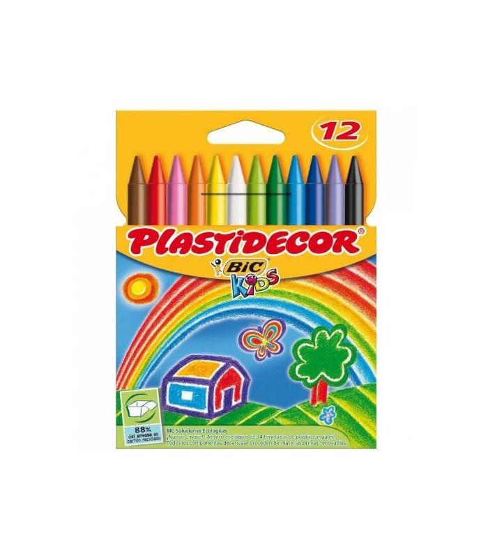 ESTUCHE 12 CERAS DE COLOR QUE NO ENSUCIAN PLASTIDECOR 8757702