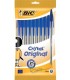 BOLSA 10 BOLIGRAFOS CRISTAL CON CUERPO TRANSPARENTE TRAZO 0,4MM. AZUL BIC 830863