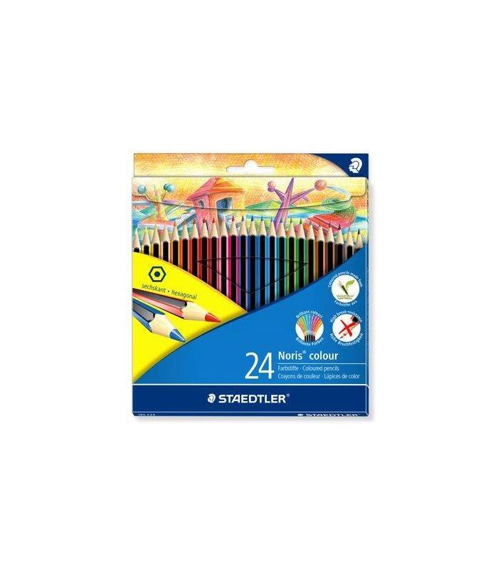ESTUCHE 24 LAPICES DE COLORES NORIS COLOUR SURTIDOS STAEDTLER 185 C24