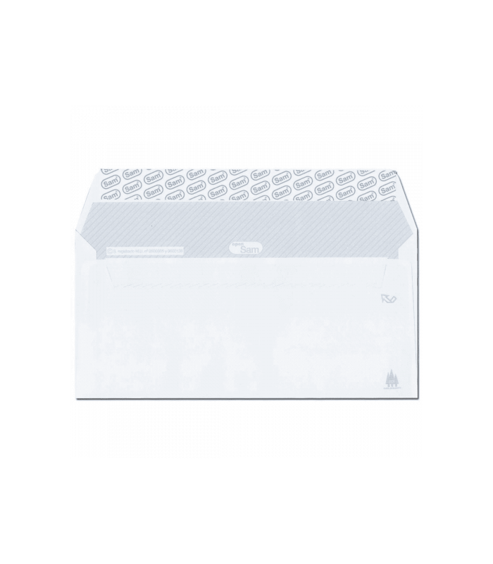 CAJA 500 SOBRES AMERICANO (115X225) OFFSET BLANCO 90 GRS. OPENSAM AUTOADHESIVO CON TIRA DE SILICONA SAM 247684