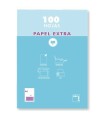 PAQUETE PAPEL EXTRA BLANCO SATINADO 100 HOJAS 80 GRS. A-4 (210X297MM.) LISO PACSA 21811