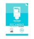 RECAMBIO 70 GRS. 4 TALADROS FOLIO (215X310MM.) 100 HOJAS CUADRCULA 4X4 CON MARGEN PACSA 21211