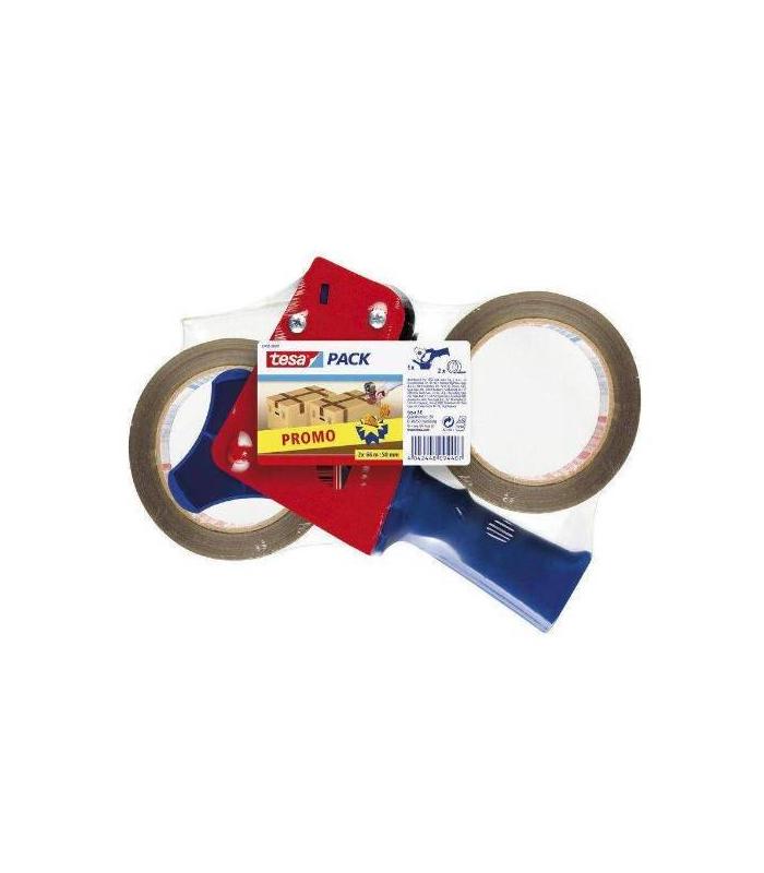 PRECINTADORA MANUAL CUERPO PLASTICO Y METAL + 2 ROLLOS 50MM.X66M. TESA 57455-00001-01