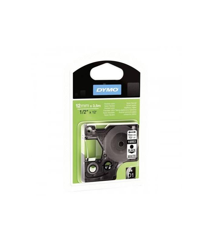 CINTA ROTULADORA D1 19MMX3.5M NYLON NEGRO/BLANCO DYMO S0718050