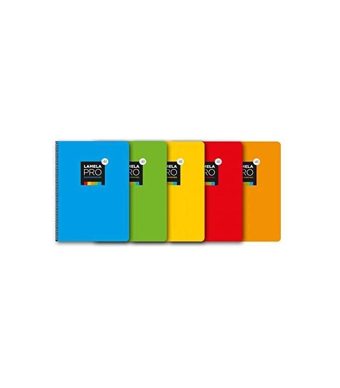 CUADERNO FOLIO EXTRA DURA 100 HOJAS. 4 MM., SURTIDOS LAMELA