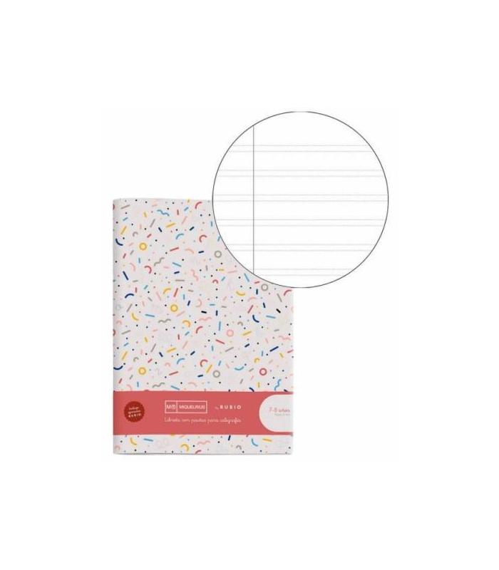 CUADERNO GRAPADO A4 50HOJAS PAUTA 4MM MR CON EJERCICIOS RUBIO MIQUELRIUS 8144