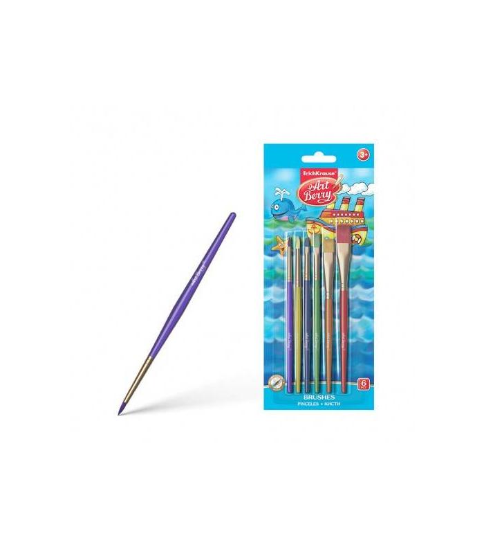 SET PINCELES SINTTICOS PARA DIBUJAR Y DECORAR, 6 UDS. ARTBERRY 36125