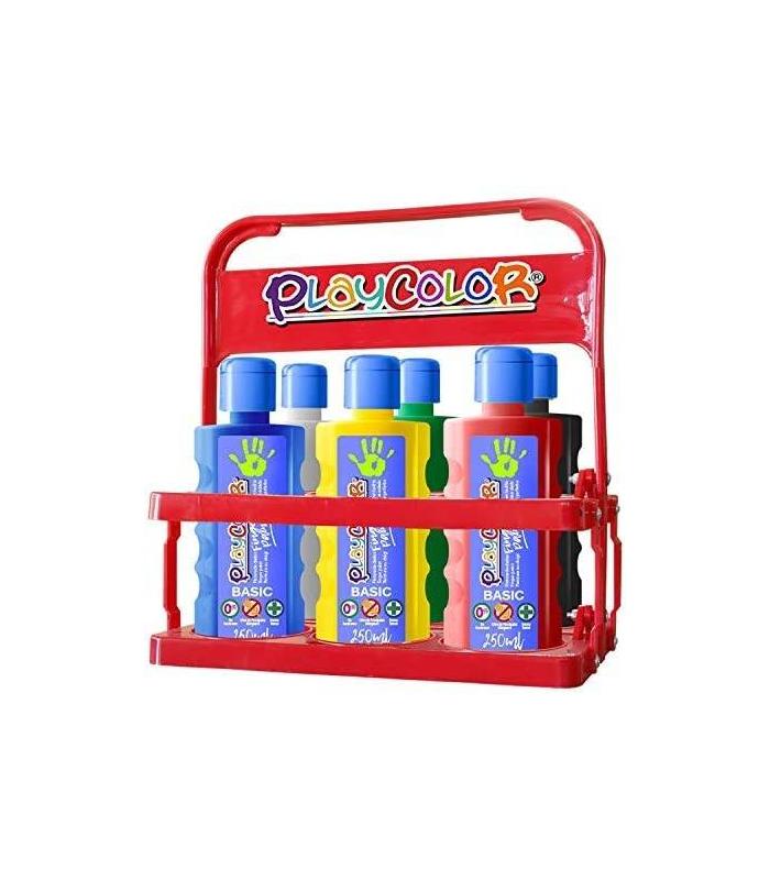 FINGER PAINT BASIC 40ML. 6 COLORES SURTIDOS PLAYCOLOR 17591.