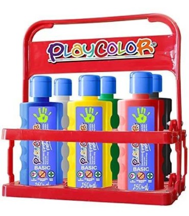 FINGER PAINT BASIC 40ML. 6 COLORES SURTIDOS PLAYCOLOR 17591.