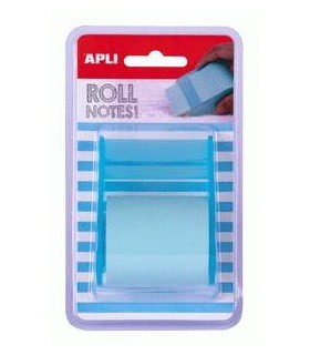 ROLLO DISPENSADOR DE NOTA ADHESIVA 50 MM X 8 M COLOR AZUL PASTEL APLI 18193