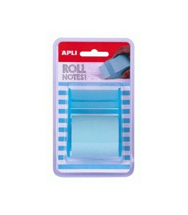 ROLLO DISPENSADOR DE NOTA ADHESIVA 50 MM X 8 M COLOR AZUL PASTEL APLI 18193