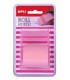 ROLLO DISPENSADOR DE NOTA ADHESIVA 50 MM X 8 M COLOR ROSA PASTEL APLI 18192