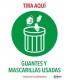 SEALES ADHESIVOS PREIMPRESO  \"TIRA AQU GUANTES Y MASCARILLAS USADAS\" SOBRE DE 2 HOJAS EN A4 AVERY AV_KITCOVID7_ES
