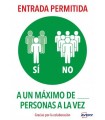 SEALES ADHESIVOS PREIMPRESO  "ENTRADA PERMITIDA" SOBRE DE 2 HOJAS EN A4 AVERY AV_KITCOVID6_ES