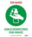 SEALES ADHESIVOS PREIMPRESO  "USAR DESINFECTANTE PARA LAS MANOS" SOBRE DE 2 HOJAS EN A4 AVERY AV_KITCOVID3_ES