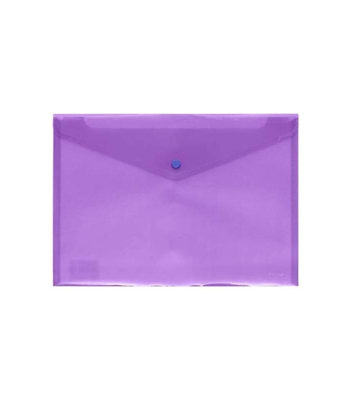 SOBRE POLIPROPILENO FOLIO SOLAPA C/BROCHE PLASTICO VIOLETA CARCHIVO 342K56
