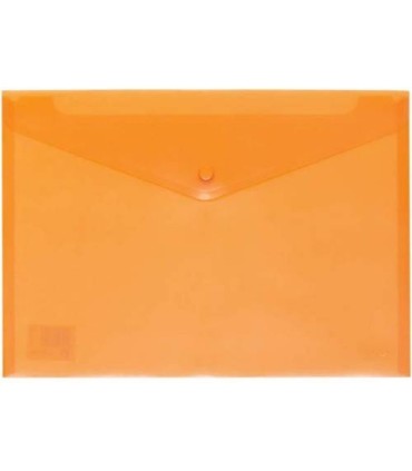 SOBRE POLIPROPILENO FOLIO SOLAPA C/BROCHE PLASTICO NARANJA CARCHIVO 342K52