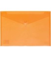 SOBRE POLIPROPILENO FOLIO SOLAPA C/BROCHE PLASTICO NARANJA CARCHIVO 342K52