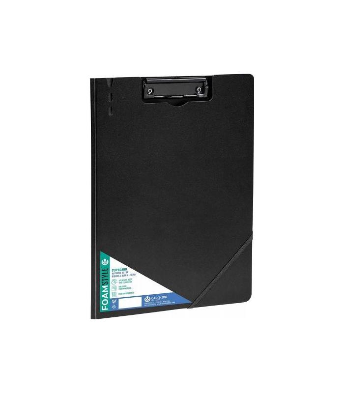 CARPETA C/PINZA A4 POLIPROPILENO RIGIDO FOAM STLYE NEGRO CARCHIVO 63040106